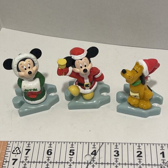 Mickey's Once Upon a Christmas McDonald's Collectible Toys Mickey Minnie & Pluto - Picture 11 of 12